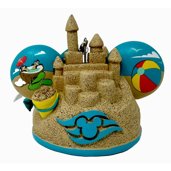 Disney Parks Castaway Cay Sand Castle Ear Hat Ornament Disney Cruise Line - NEW - Picture 2 of 3